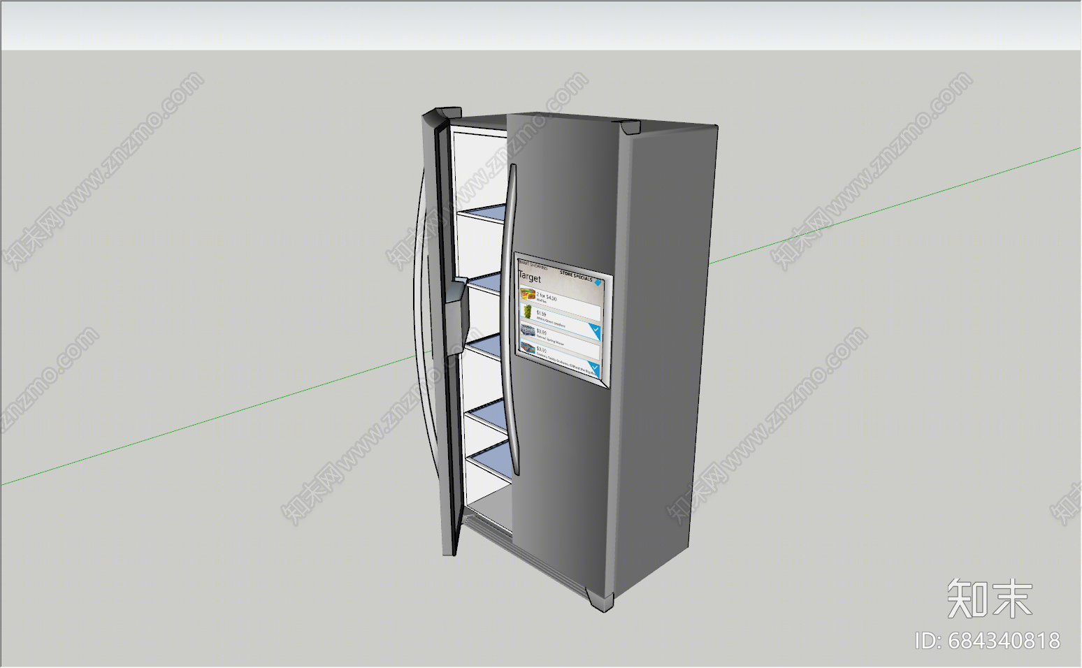 现代冰箱SU模型下载【ID:684340818】