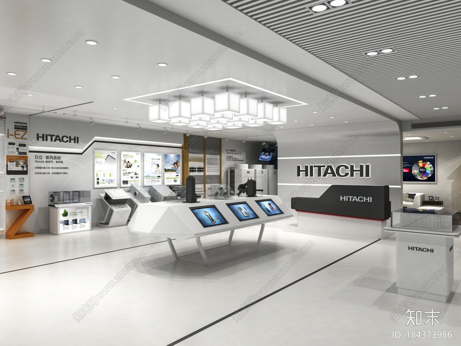 日立展厅cad施工图下载【ID:184373986】