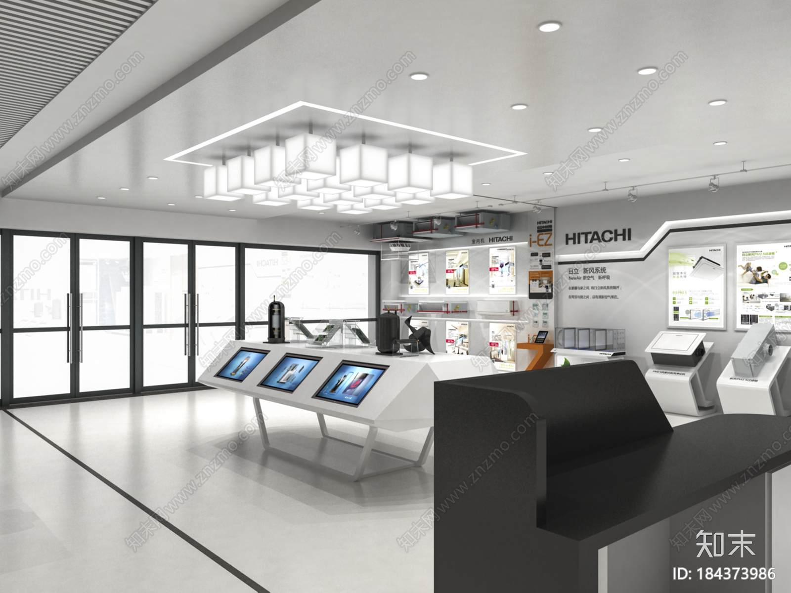 日立展厅cad施工图下载【ID:184373986】