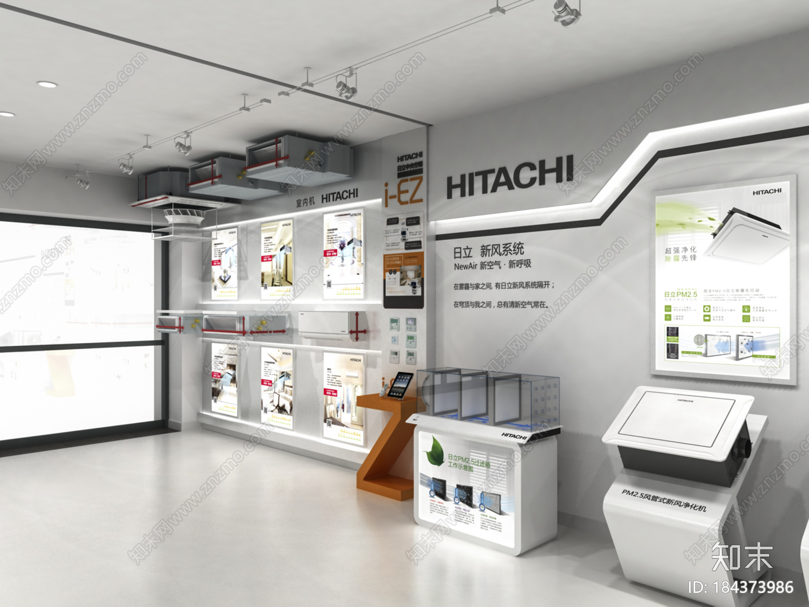 日立展厅cad施工图下载【ID:184373986】