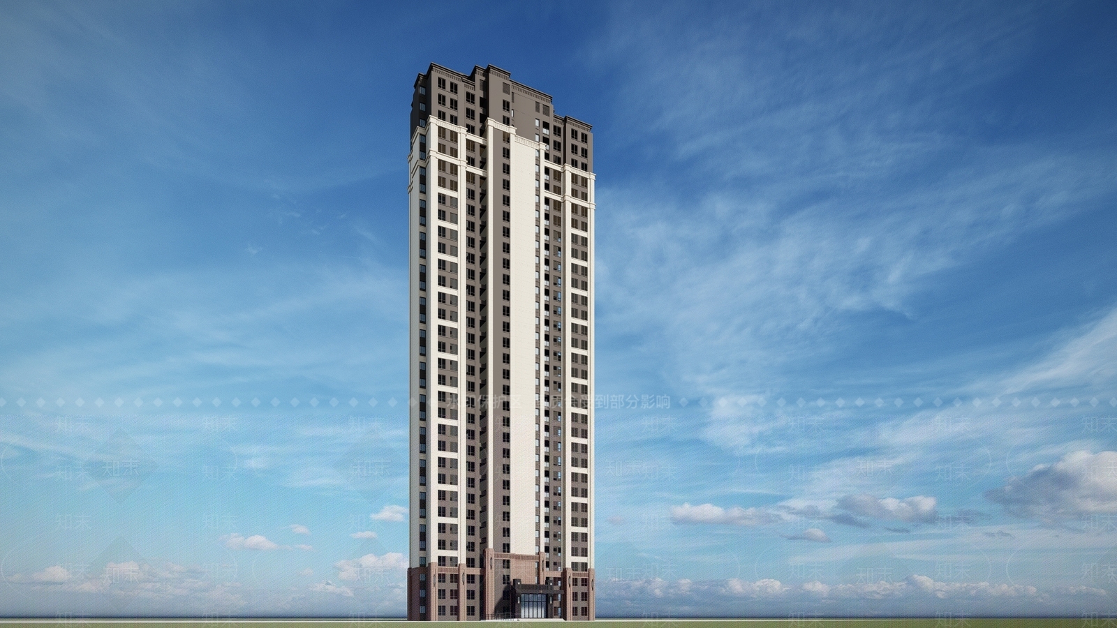 古典高层住宅SU模型下载【ID:284386799】