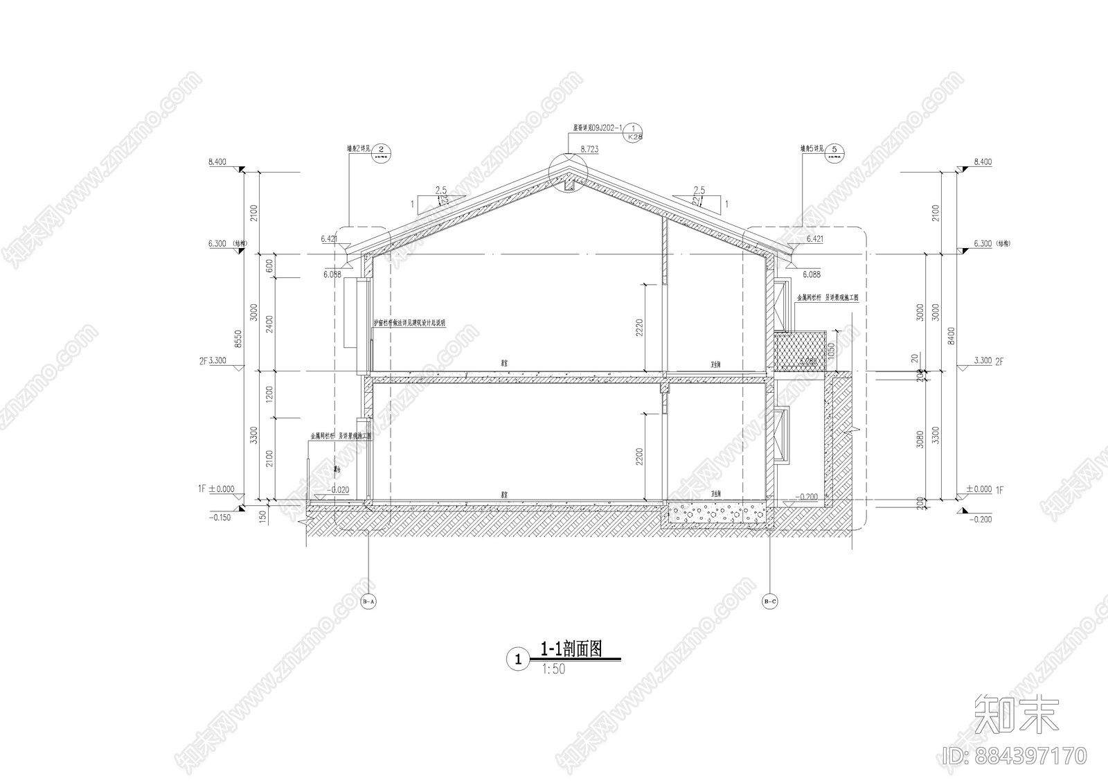 榔树民宿建筑cad施工图下载【ID:884397170】