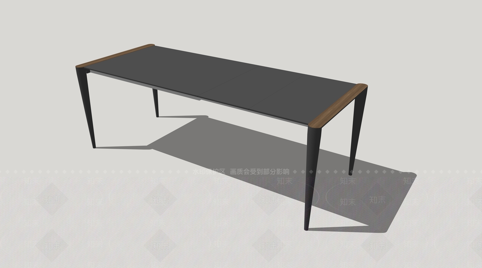 现代书桌SU模型下载【ID:684415796】