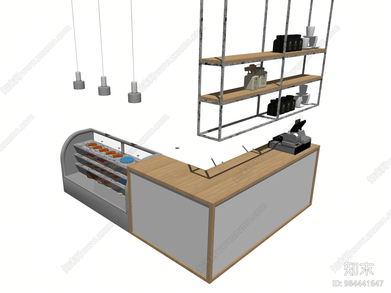 现代风格收银台SU模型下载【ID:984441647】