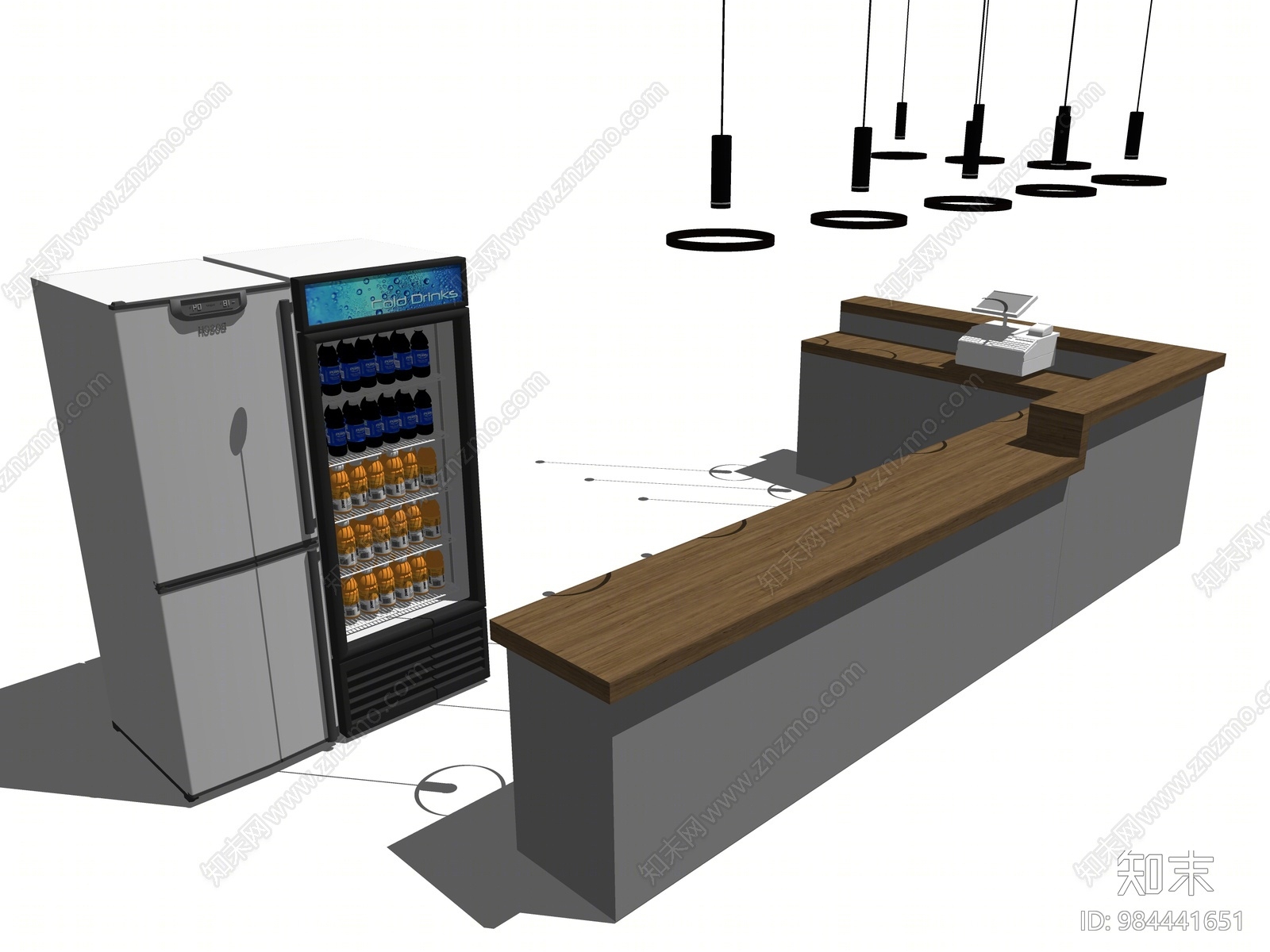 现代风格收银台SU模型下载【ID:984441651】