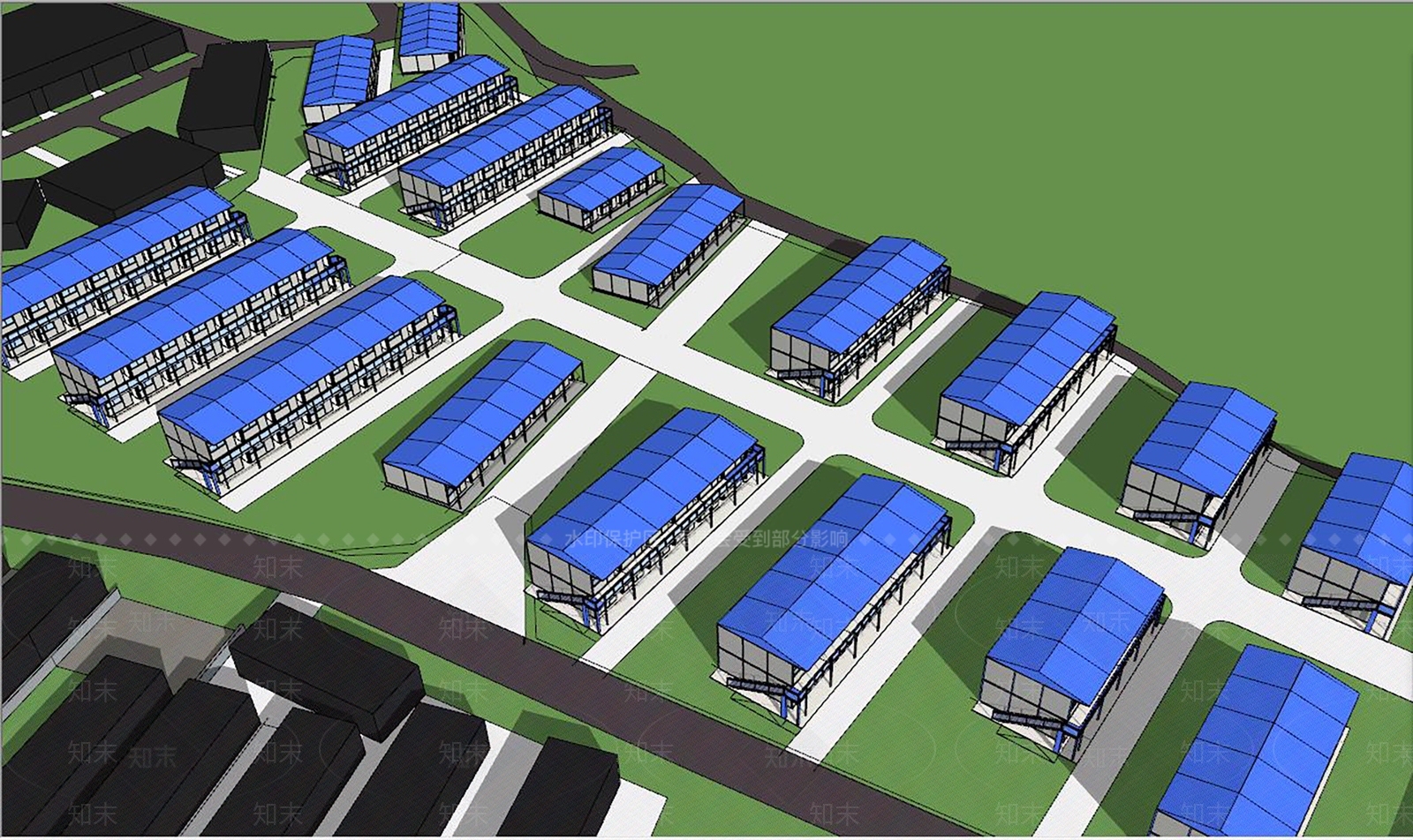 现代风格公建SU模型下载【ID:984454349】