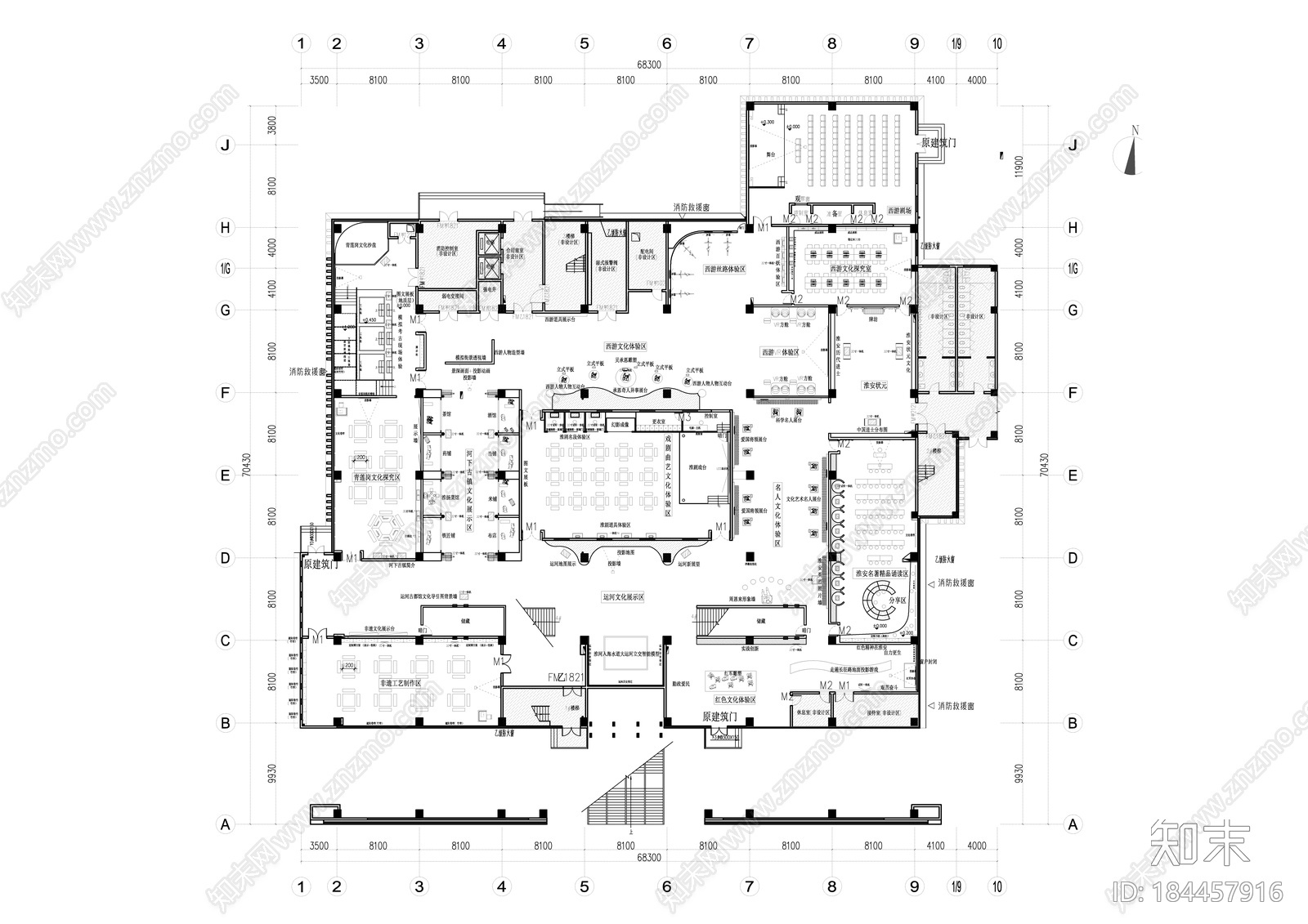 展厅施工图施工图下载【ID:184457916】