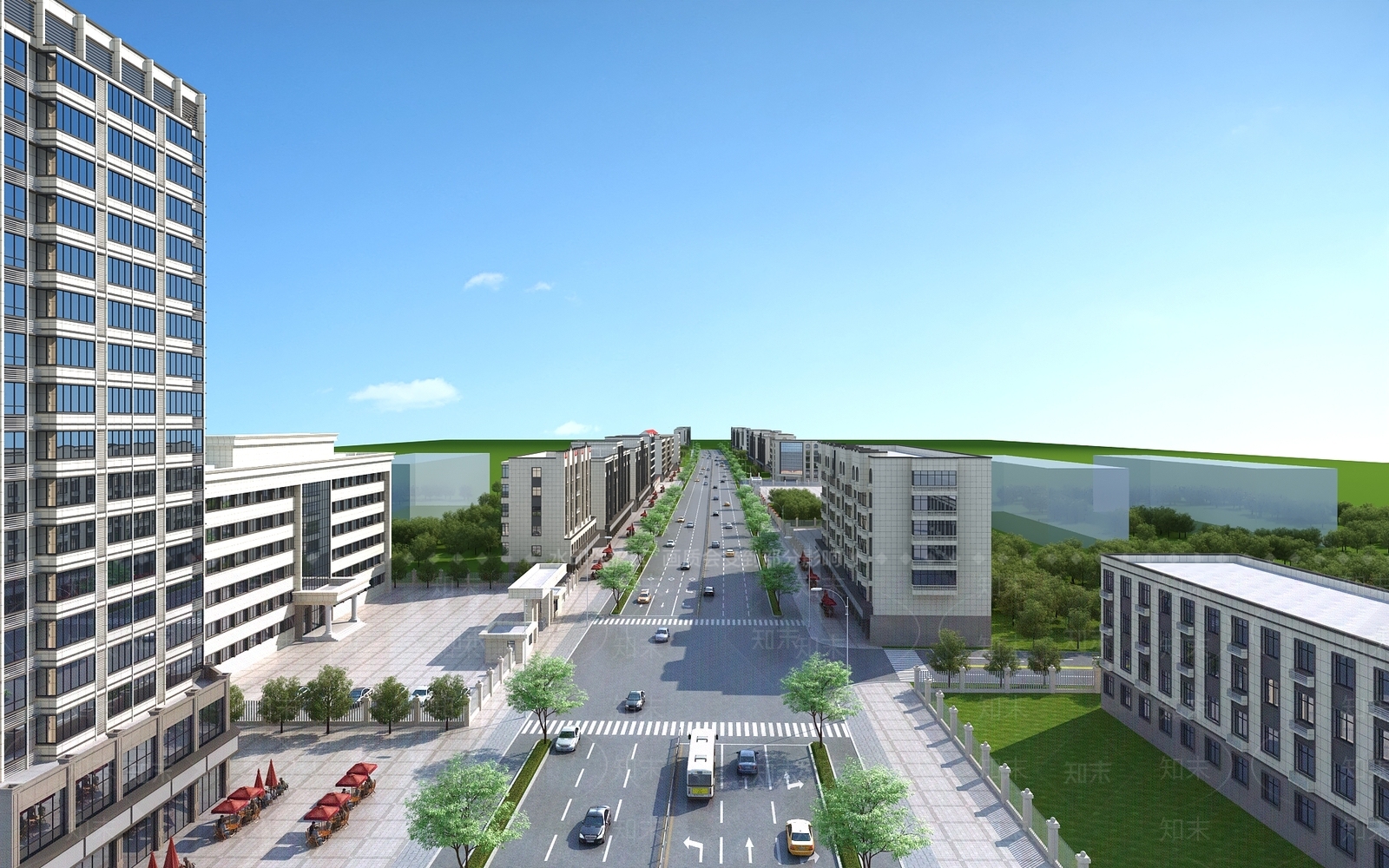 现代道路3D模型下载【ID:584462133】
