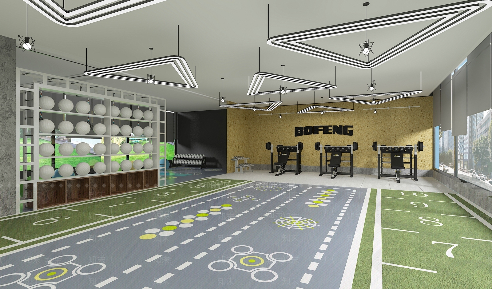 现代网球大厅3D模型下载【ID:984499911】
