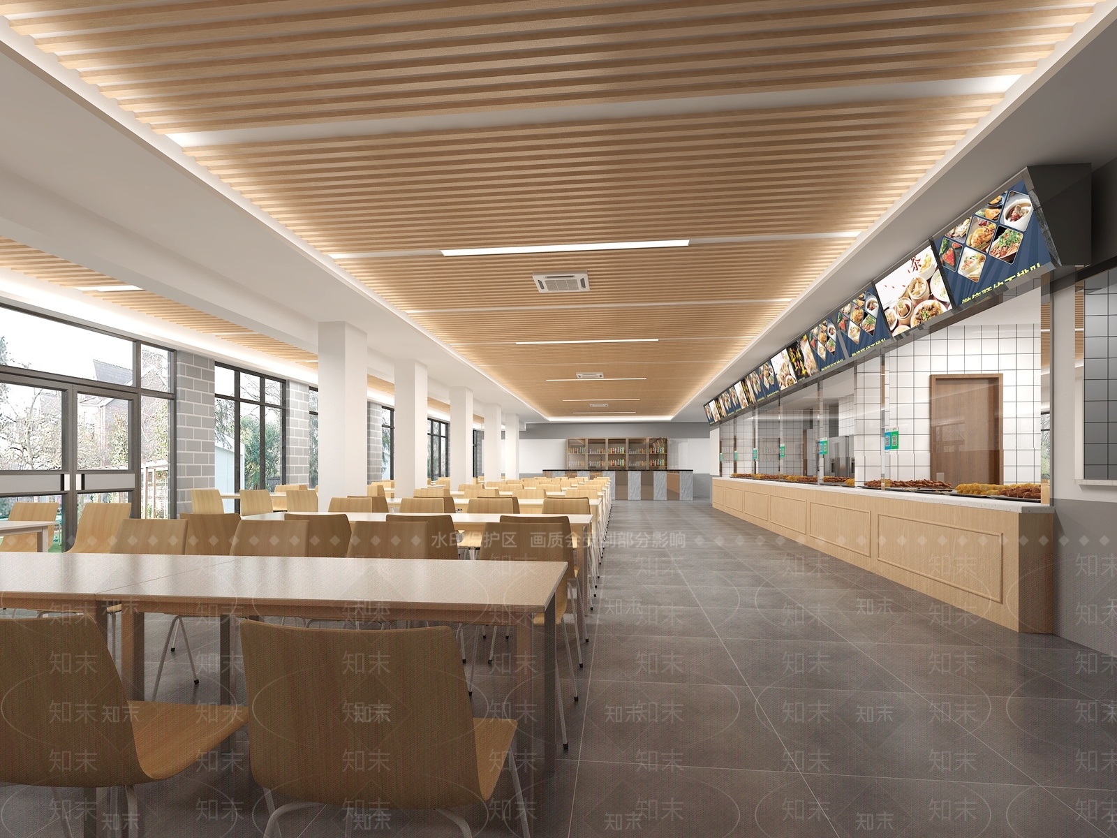 现代食堂3D模型下载【ID:784500795】