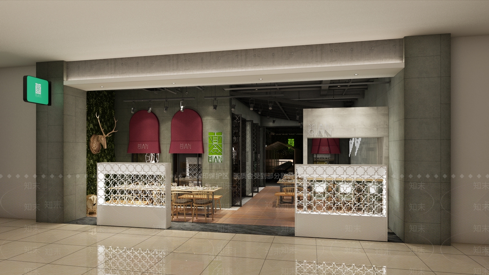 工业风西餐厅3D模型下载【ID:784531820】