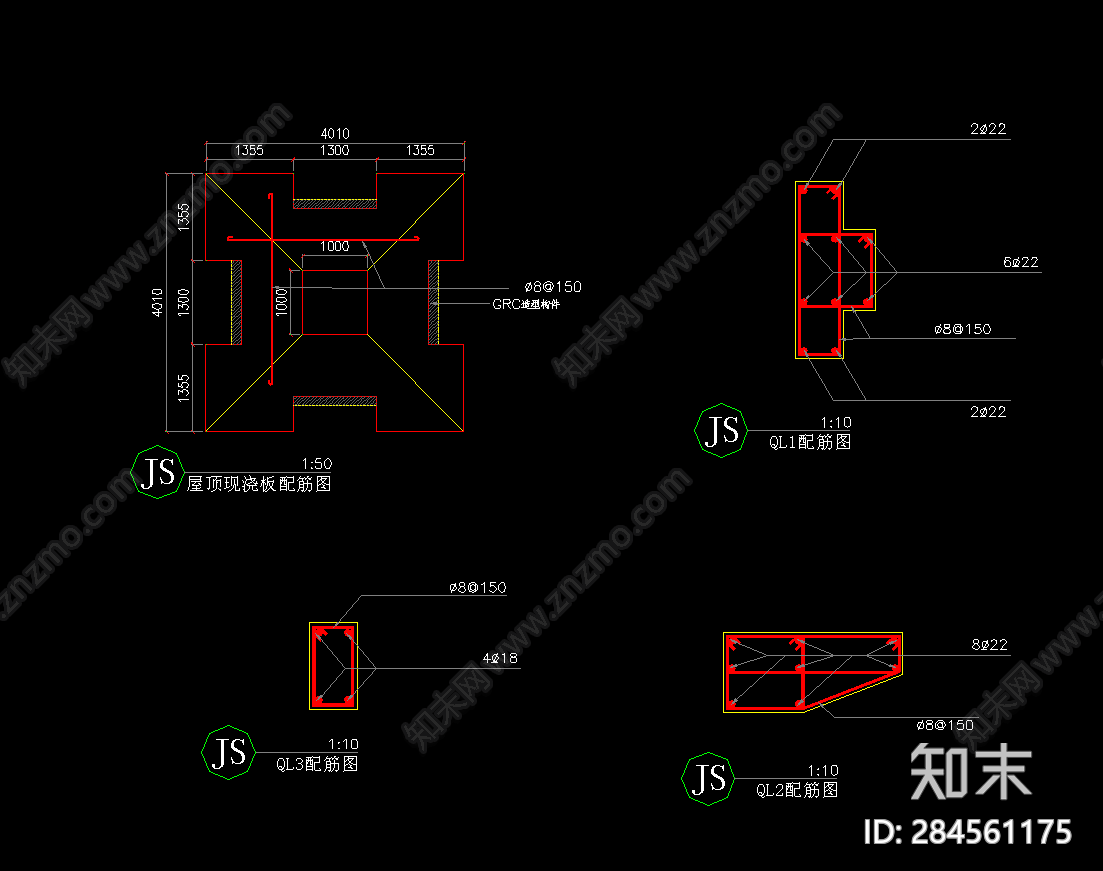 现代钟楼cad施工图下载【ID:284561175】