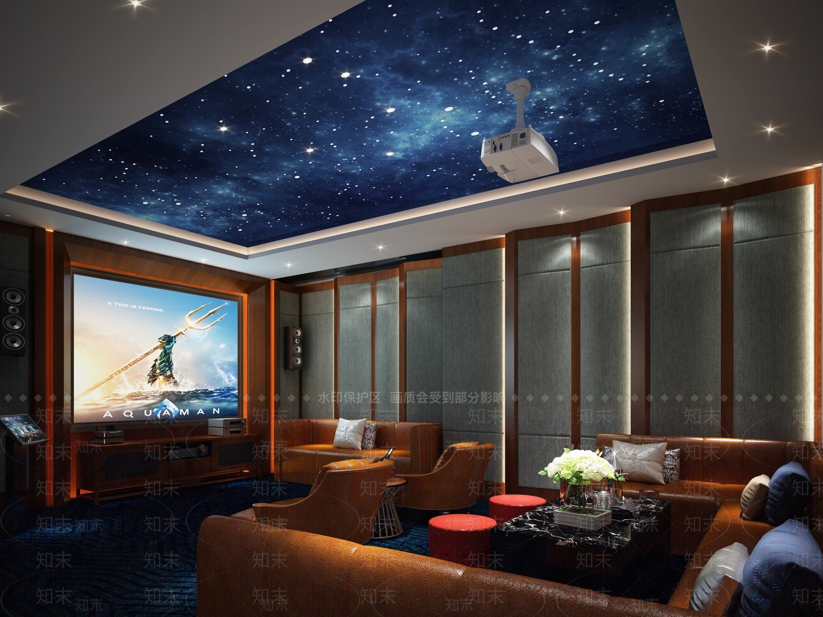 简欧影音室3D模型下载【ID:884562903】