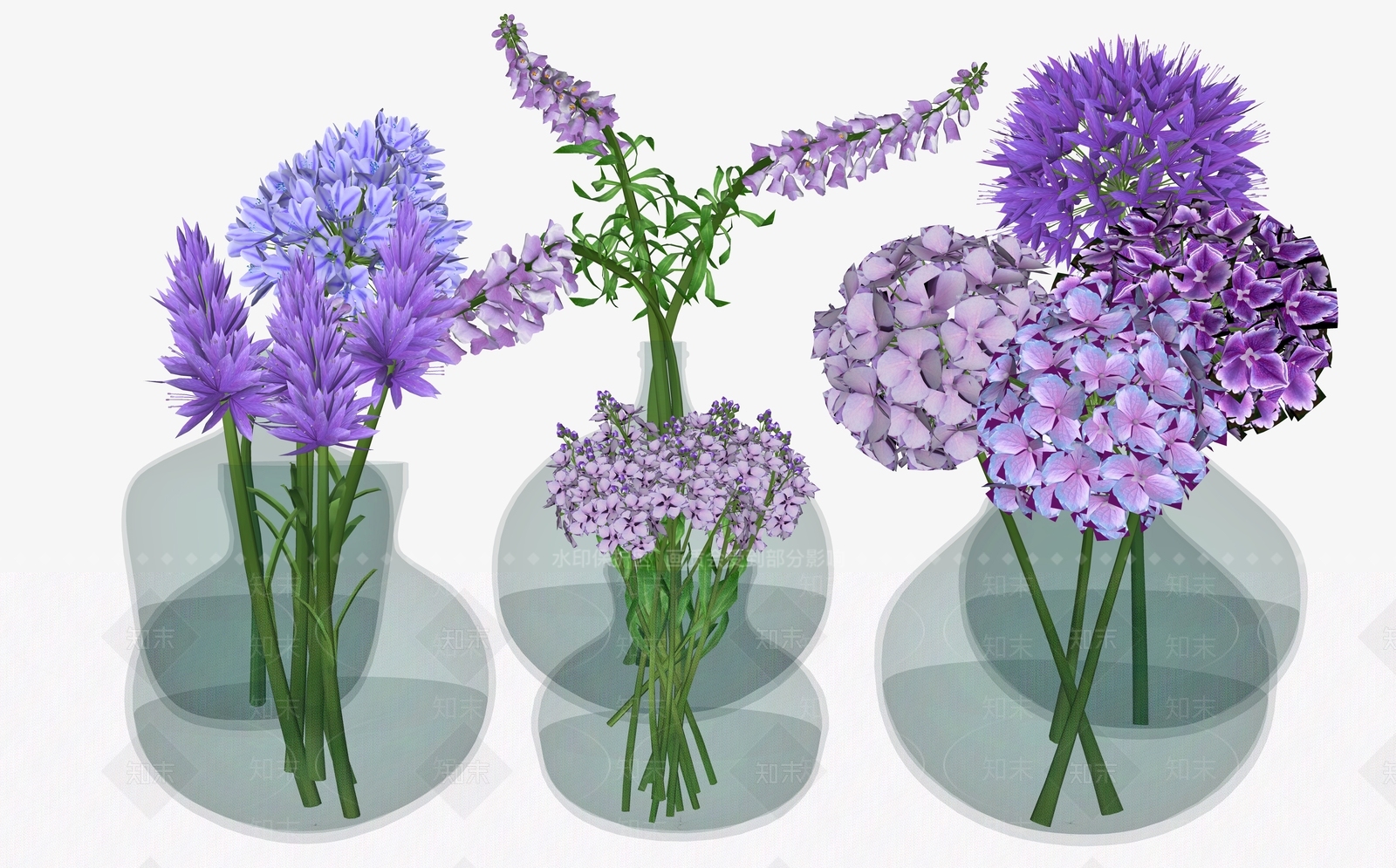 现代花艺SU模型草图
