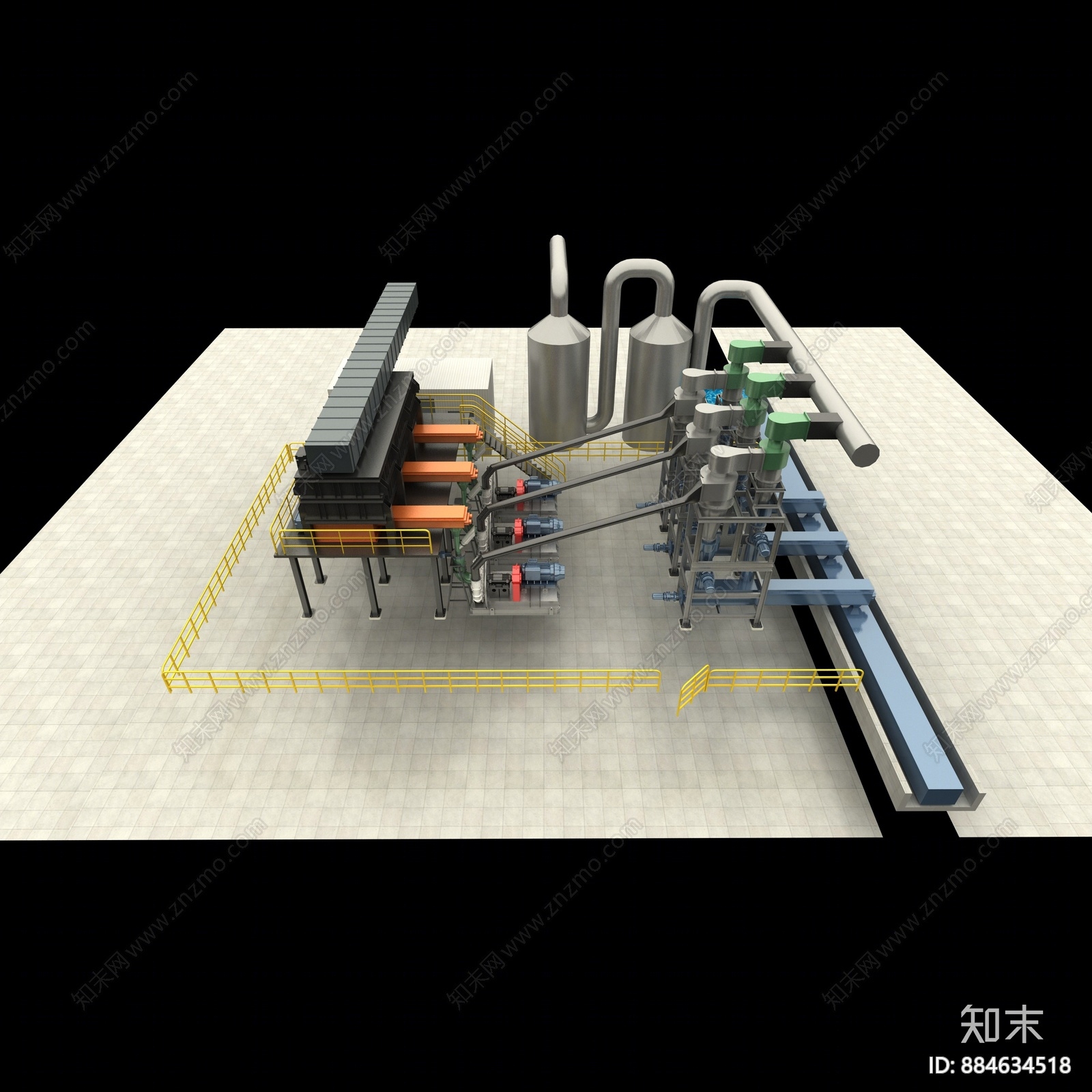 现代机械设备3D模型下载【ID:884634518】