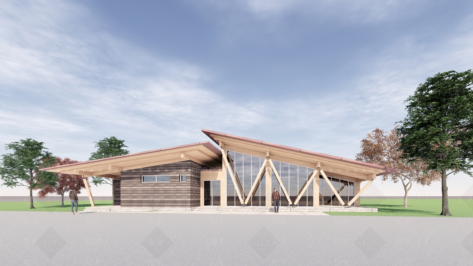 现代景观厕所SU模型下载【ID:886180406】