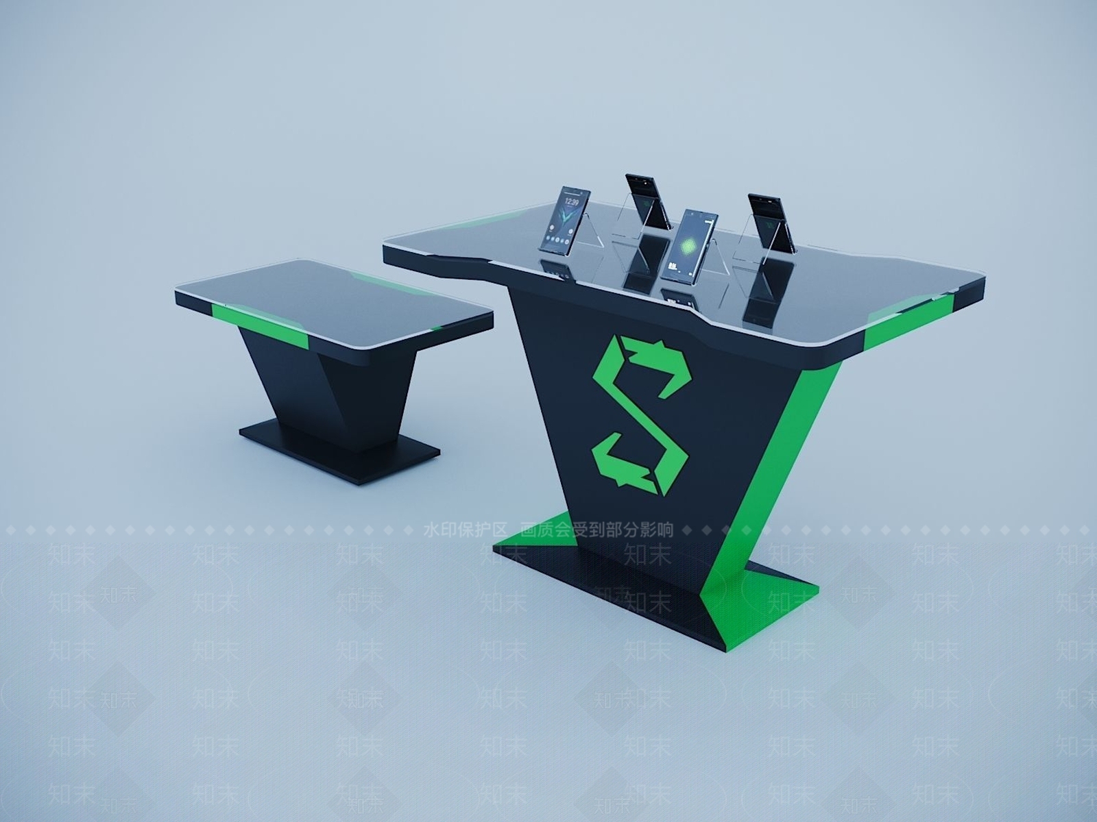 现代手机展示台3D模型下载【ID:984653523】