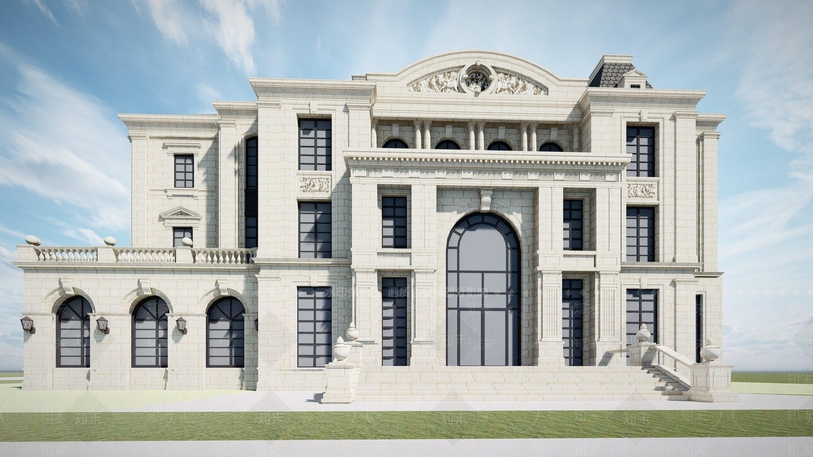 欧式商业建筑SU模型下载【ID:184692142】