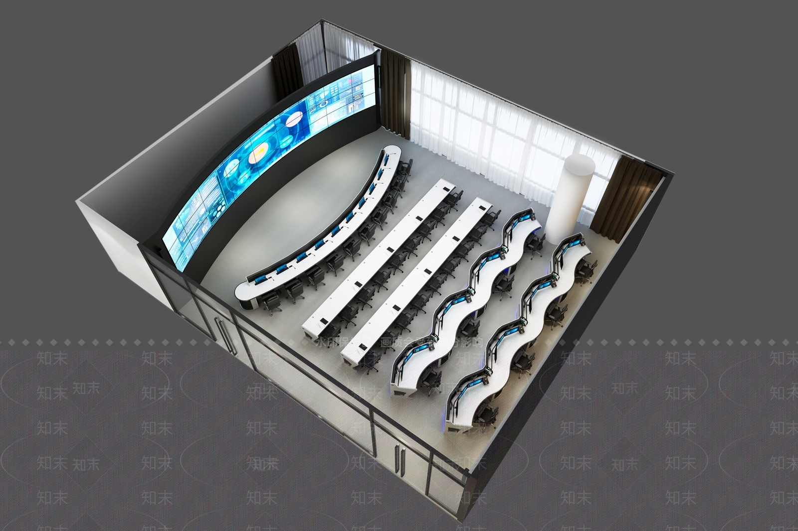 现代办公室3D模型下载【ID:784717893】