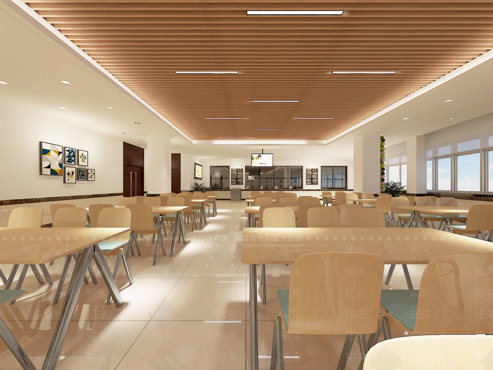现代食堂3D模型下载【ID:784722800】