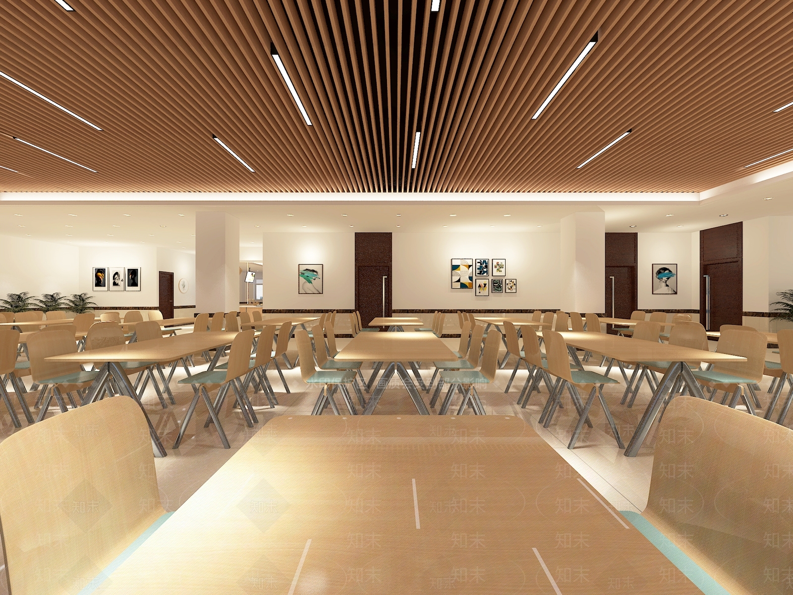 现代食堂3D模型下载【ID:784722800】