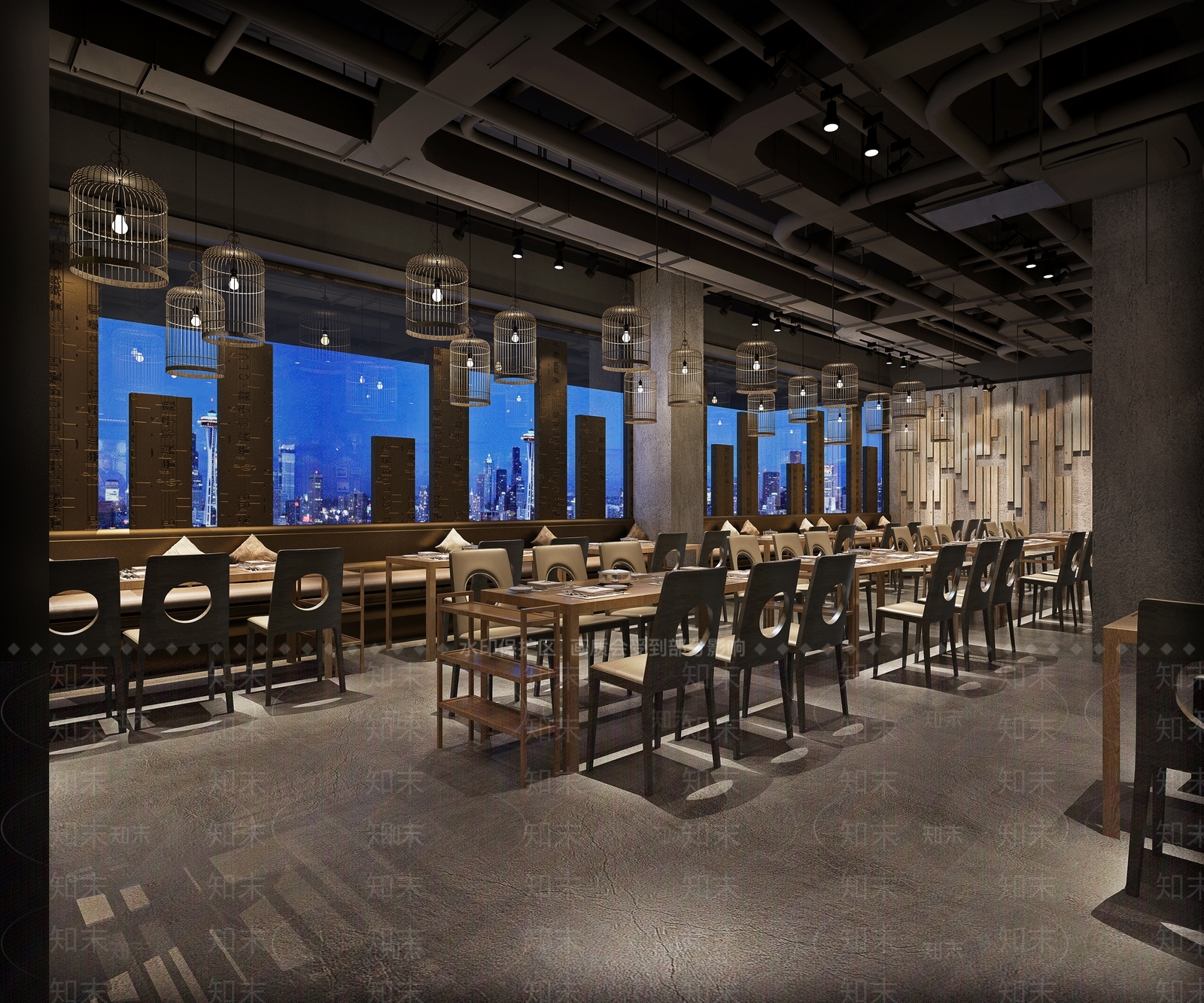 工业风西餐厅3D模型下载【ID:784731825】