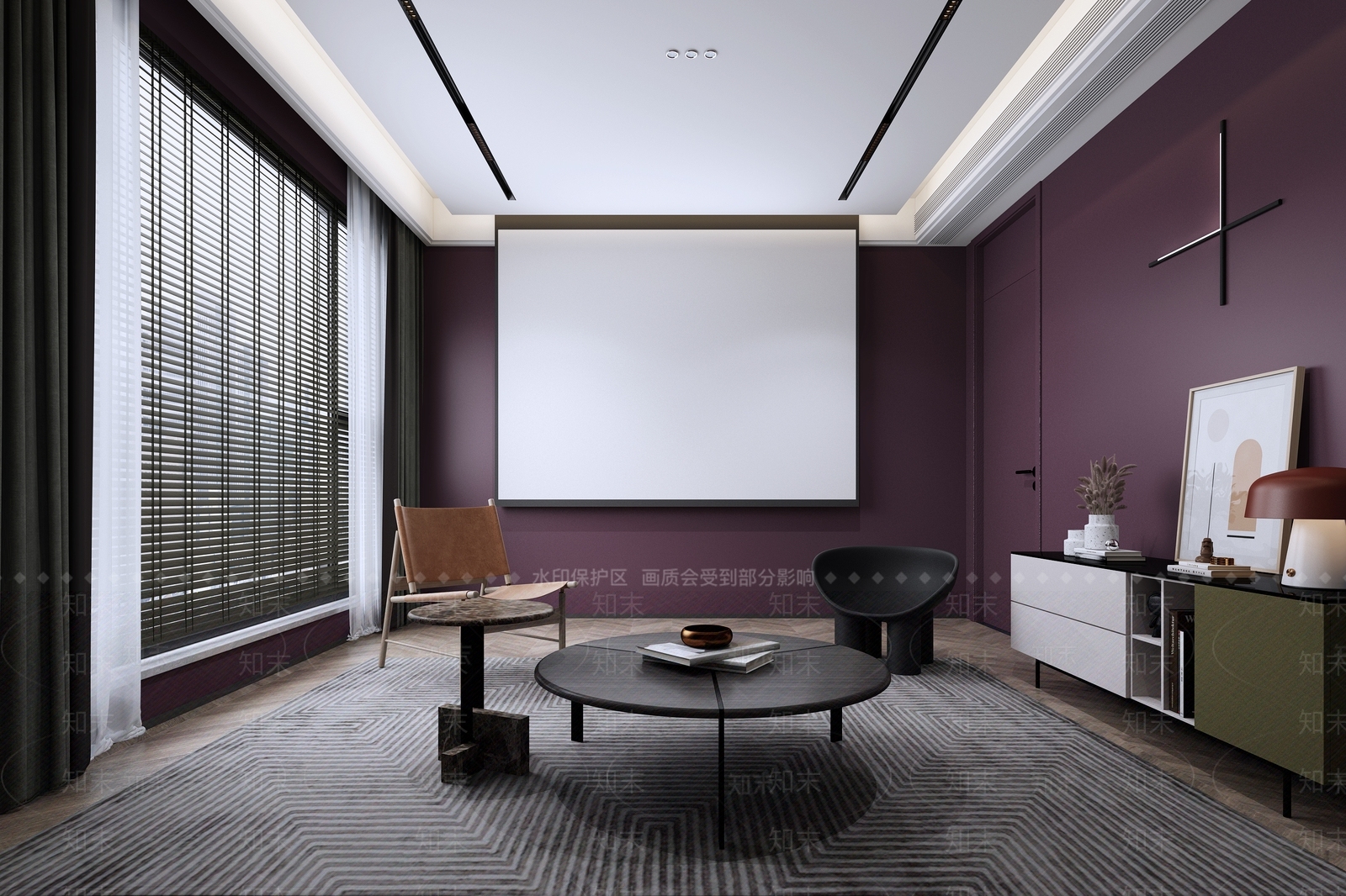 现代风格影音室3D模型下载【ID:884746907】