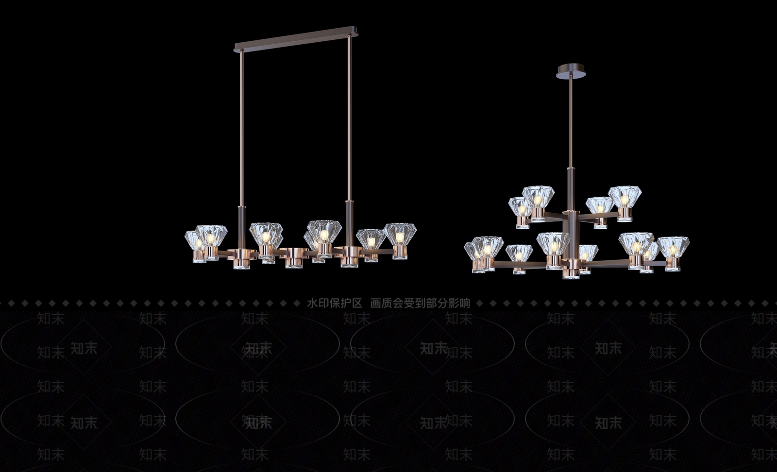 现代灯具3D模型下载【ID:584825849】