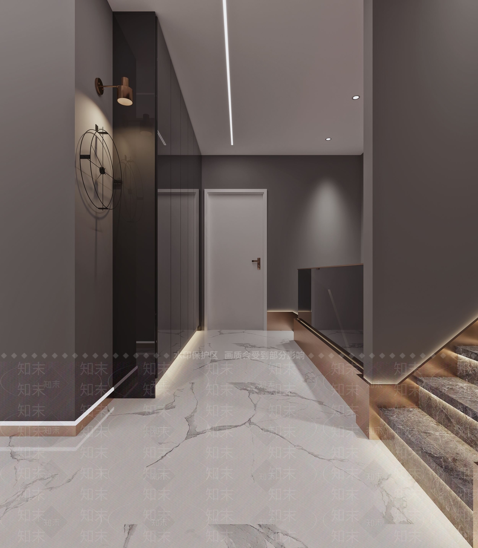 现代楼梯间过道玄关3D模型下载【ID:984834338】