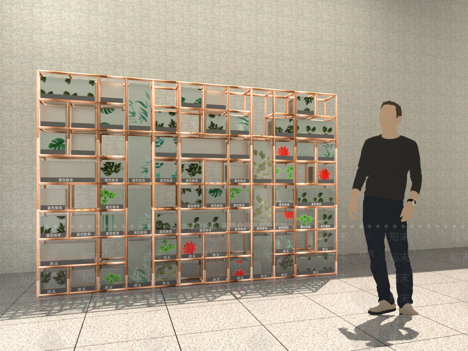 新中式风格展示架SU模型下载【ID:284858544】