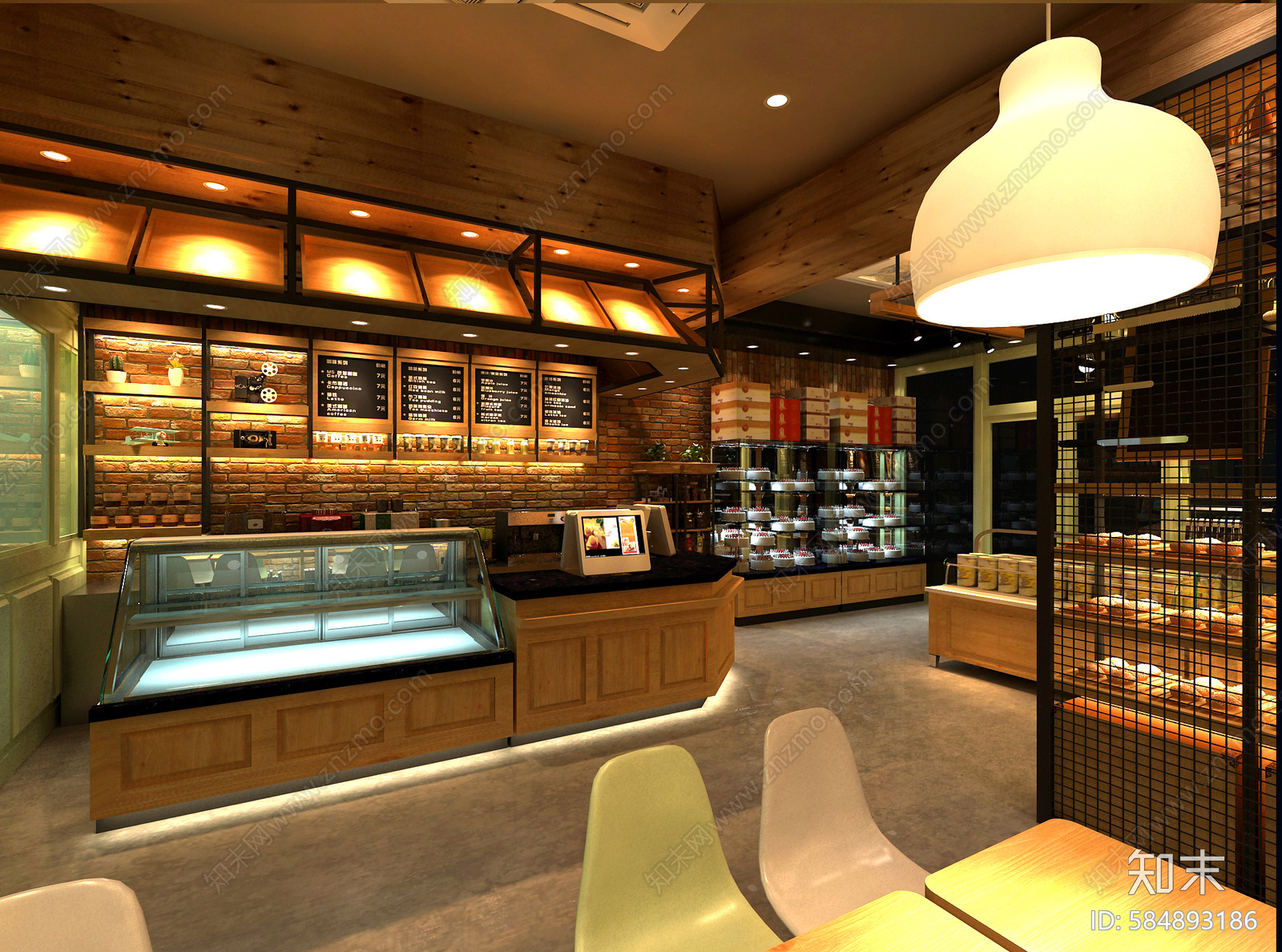 烘培店cad施工图下载【ID:584893186】