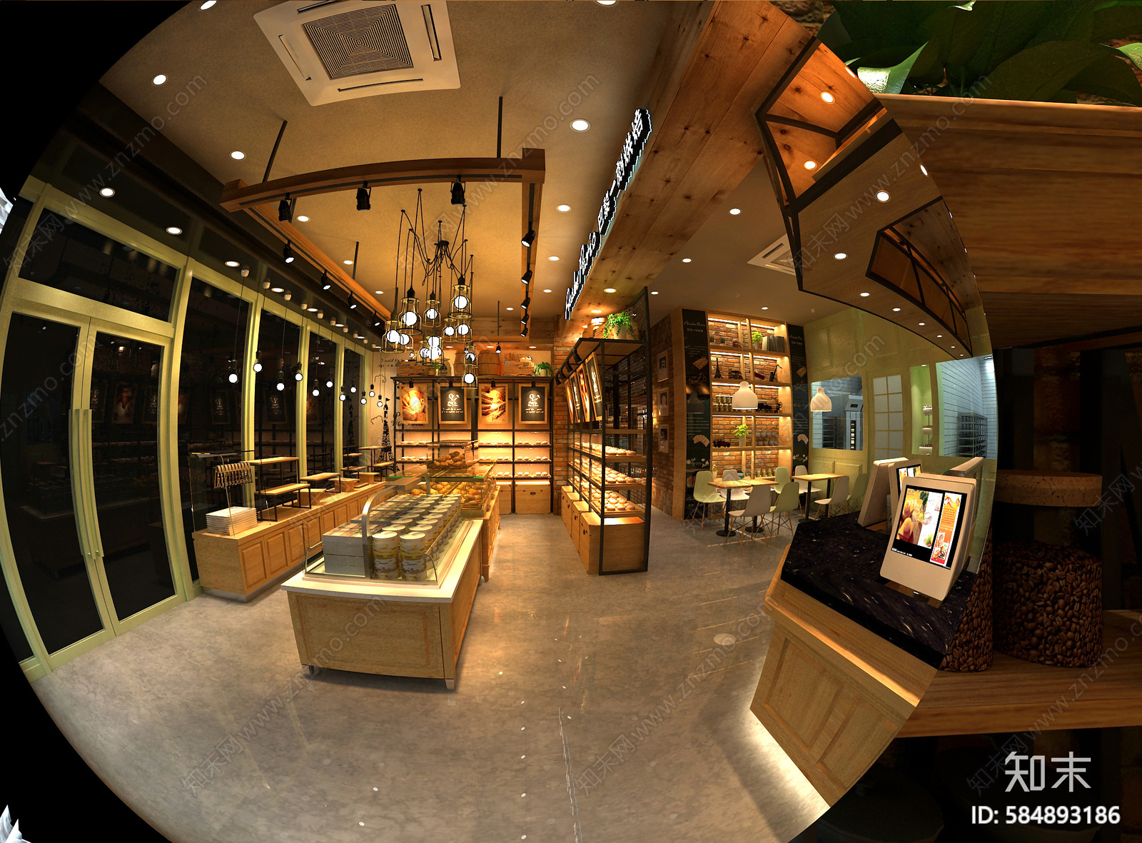烘培店cad施工图下载【ID:584893186】