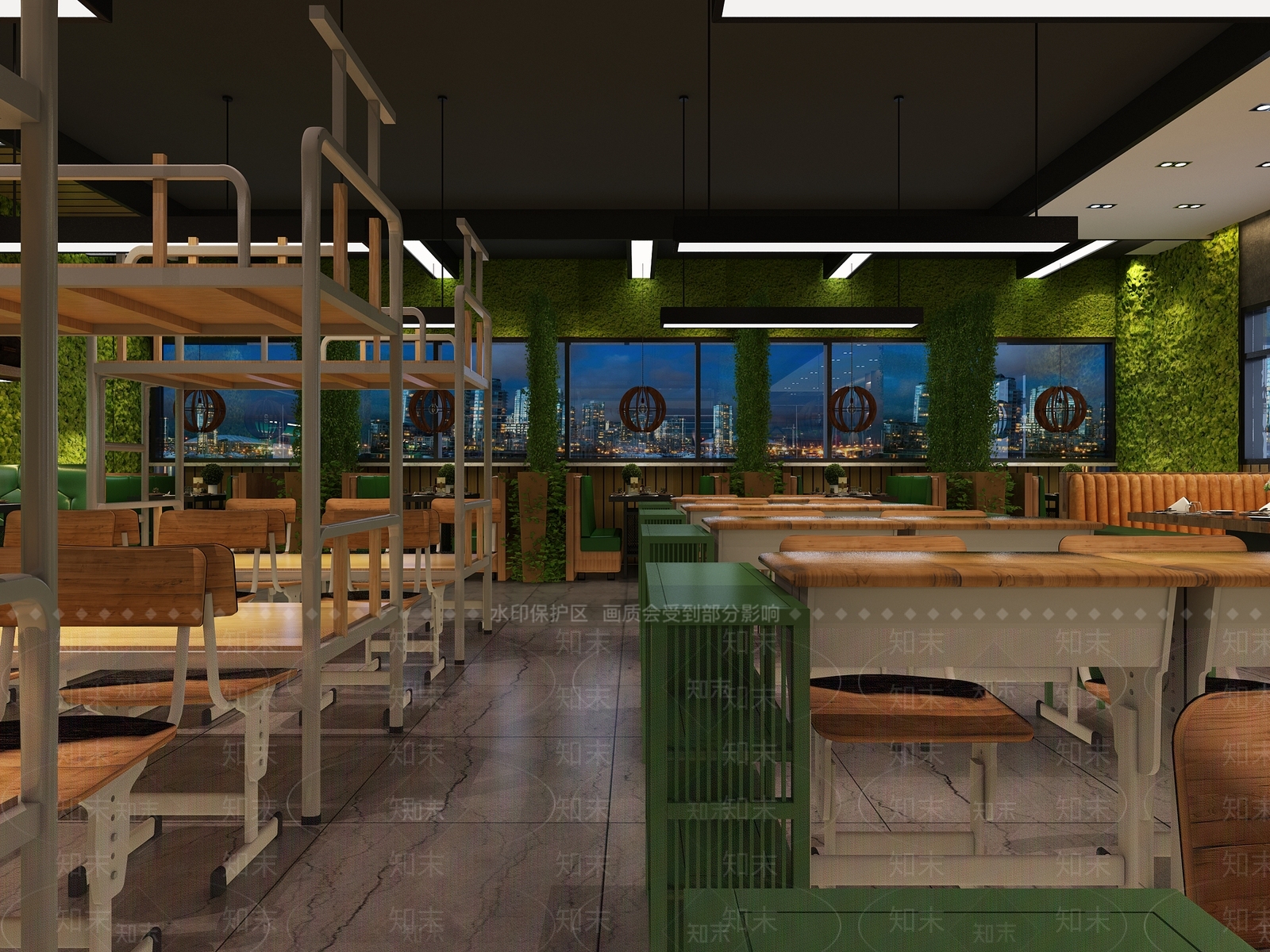 工业风火锅店3D模型下载【ID:1105518047】