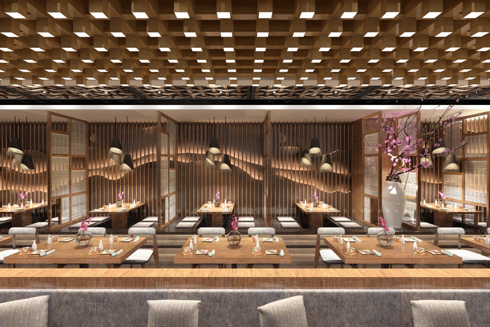 日式风格寿司店3D模型下载【ID:784947839】