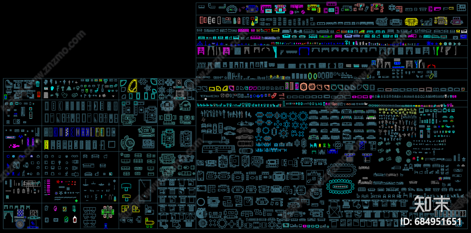 家具素材图库施工图下载【ID:684951651】