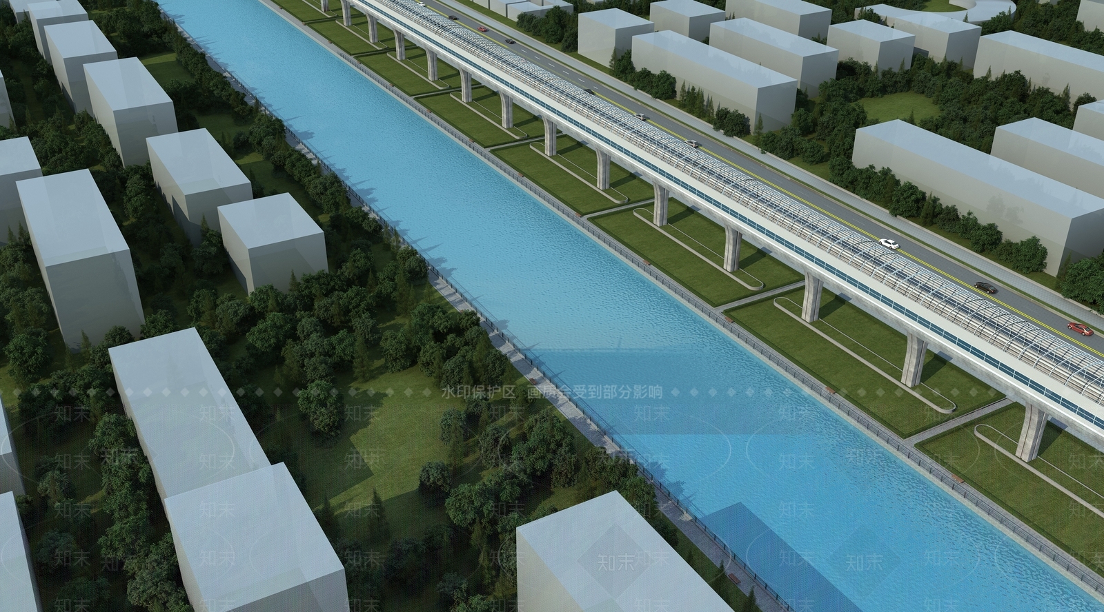 现代高架桥3D模型下载【ID:984963158】