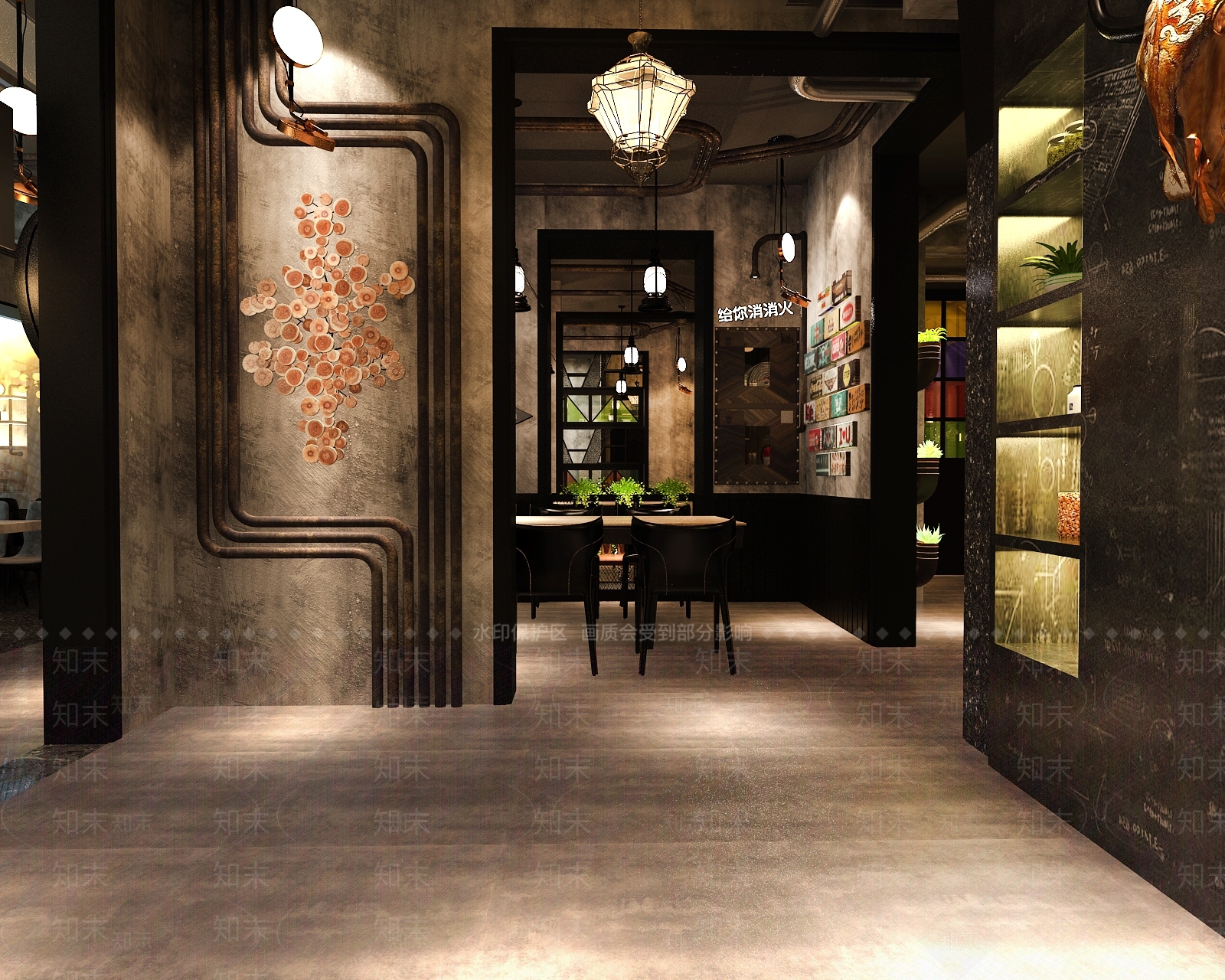 工业风格烧烤店3D模型下载【ID:784966872】