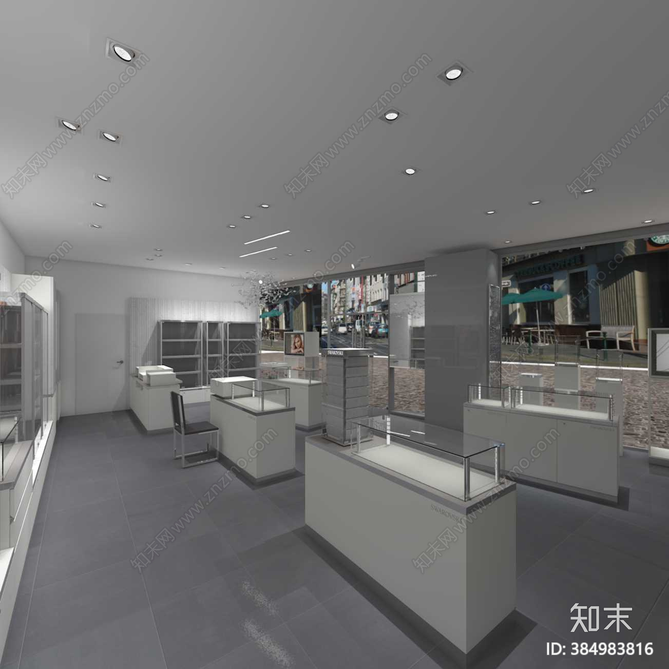 施华洛世奇SWK上海大宁国际中心店cad施工图下载【ID:384983816】