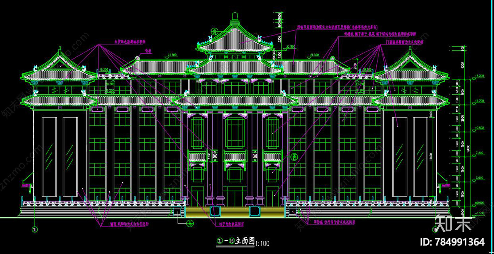 仿古建筑施工图下载【ID:784991364】