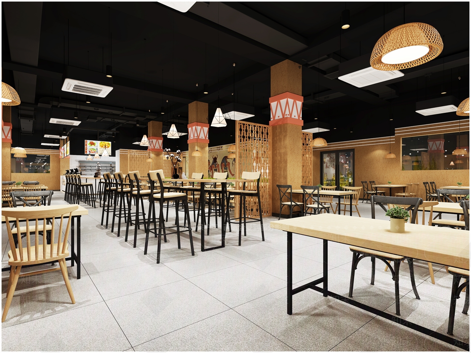 现代文化餐厅3D模型下载【ID:384999558】