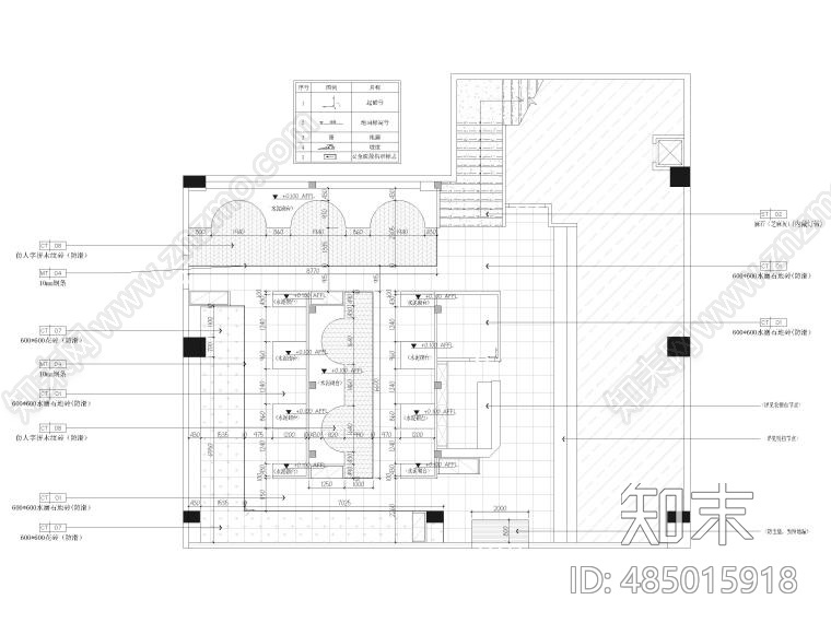 600平方餐饮店装修cad施工图下载【ID:485015918】