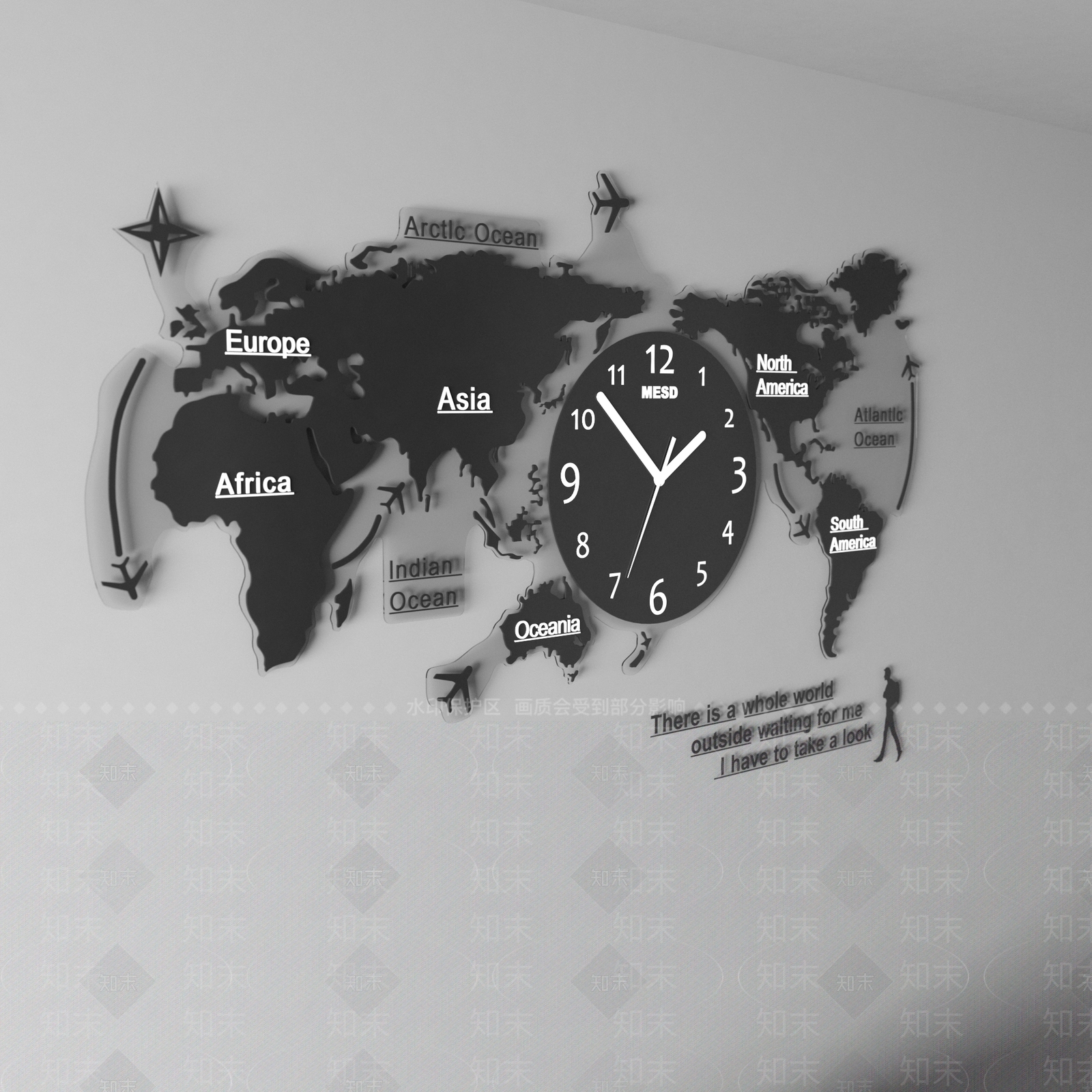 现代钟表3D模型下载【ID:885045262】