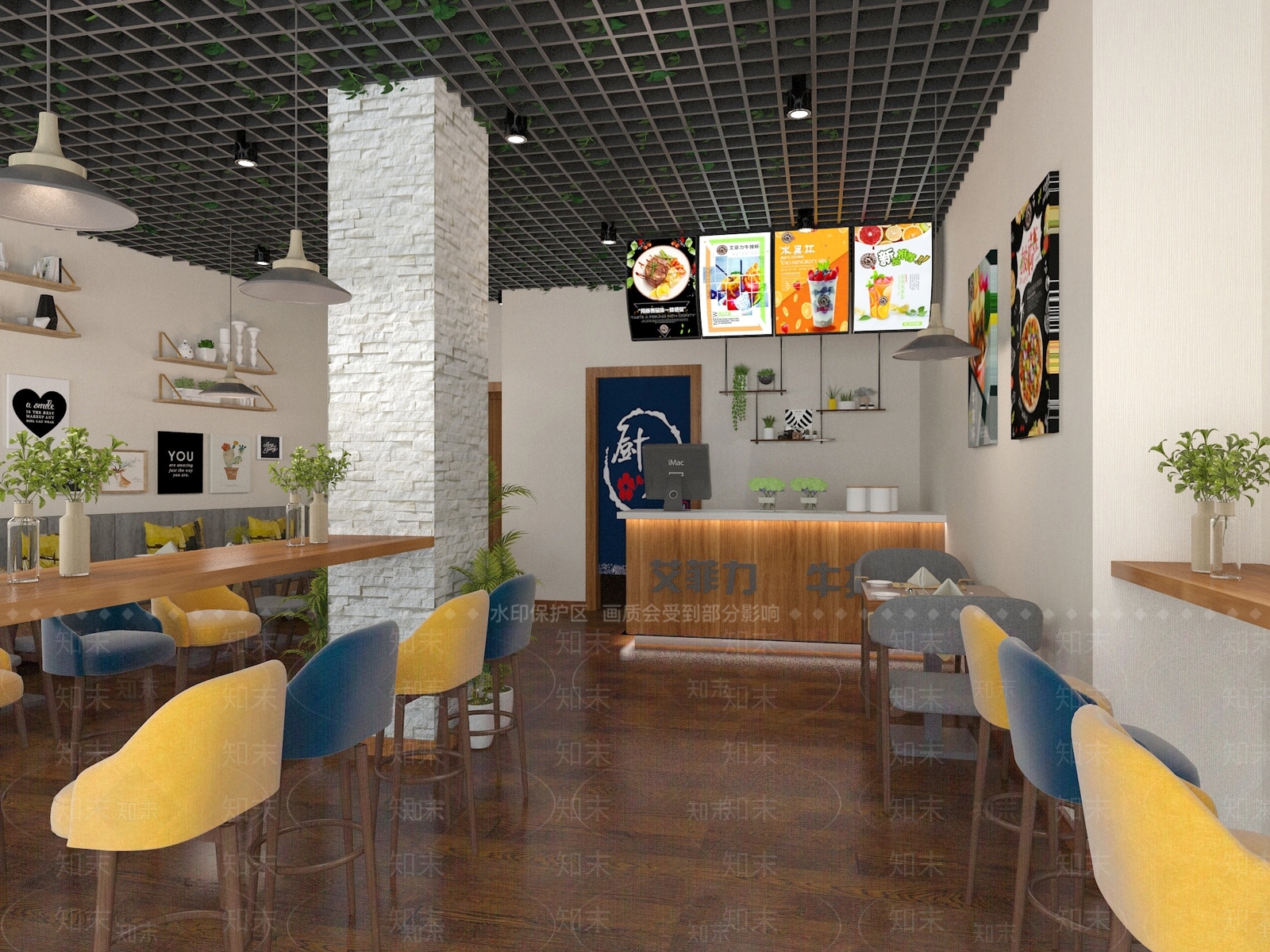 现代西餐厅3D模型下载【ID:785048873】