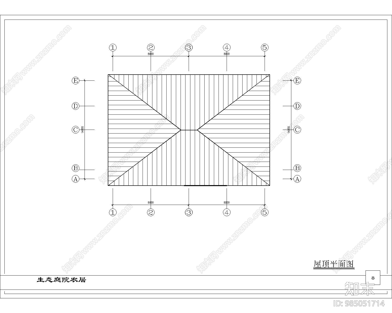 生态庭院农居cad施工图下载【ID:985051714】