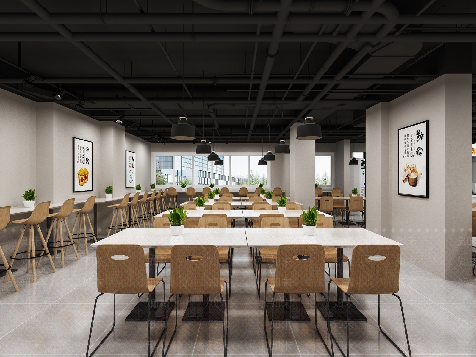 现代食堂3D模型下载【ID:785065762】