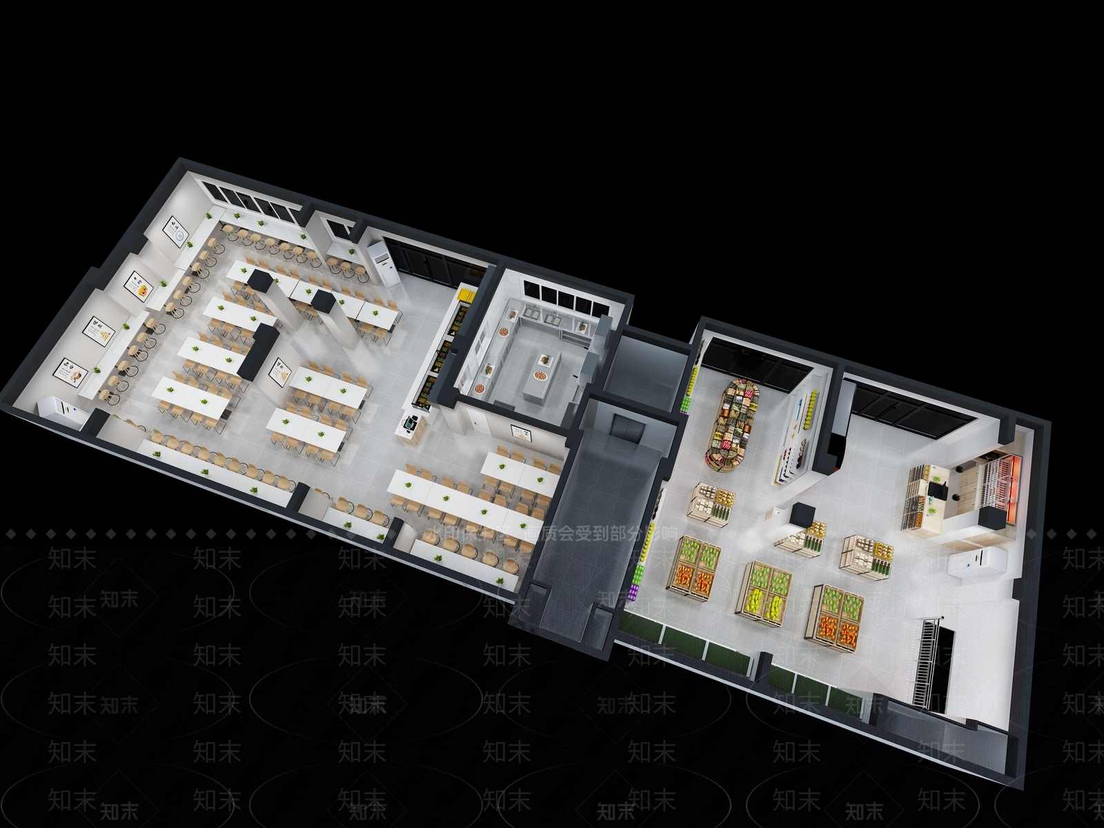 现代食堂3D模型下载【ID:785065762】