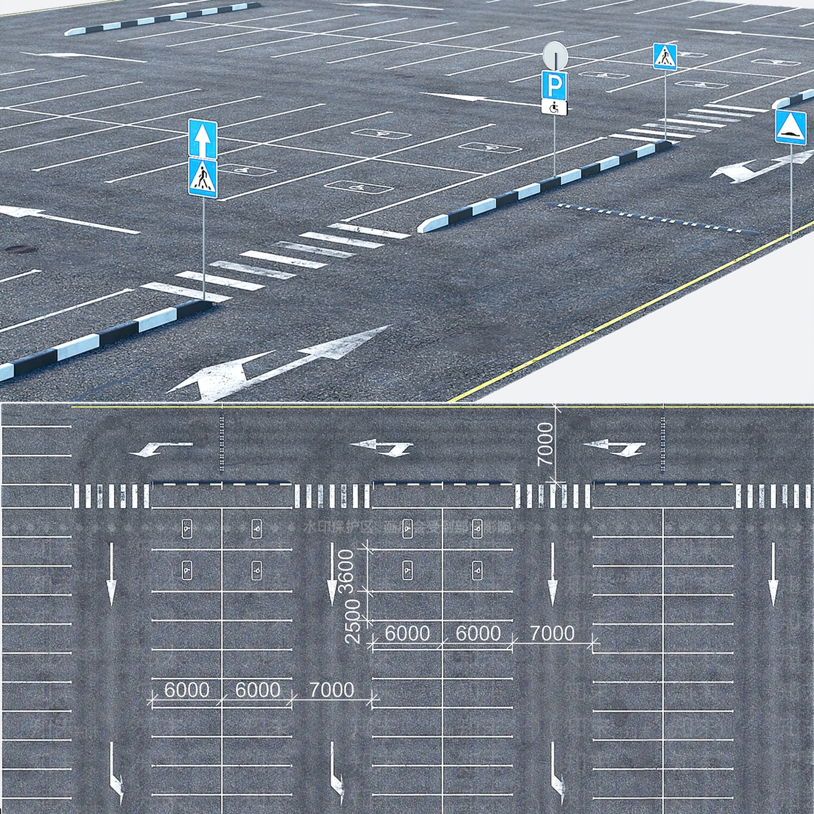 现代道路设施3D模型下载【ID:985072353】
