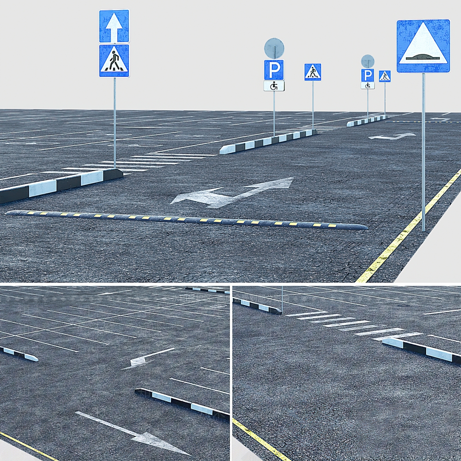 现代道路设施3D模型下载【ID:985072353】