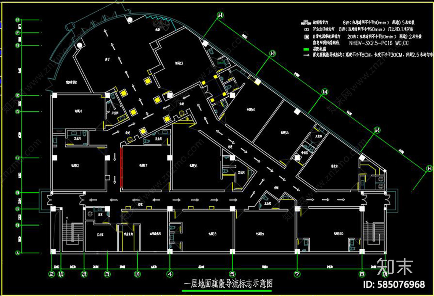 全套KTV消防CAD图纸cad施工图下载【ID:585076968】