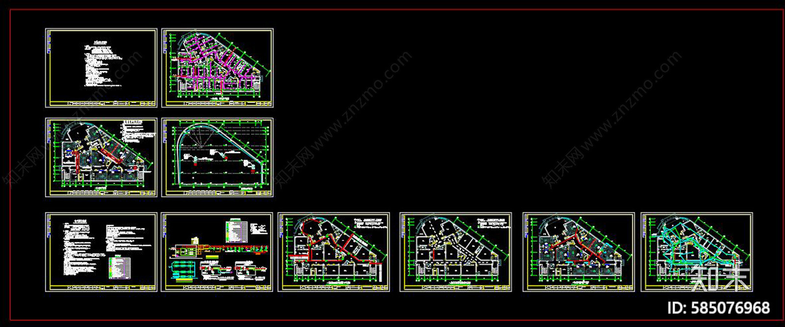 全套KTV消防CAD图纸cad施工图下载【ID:585076968】